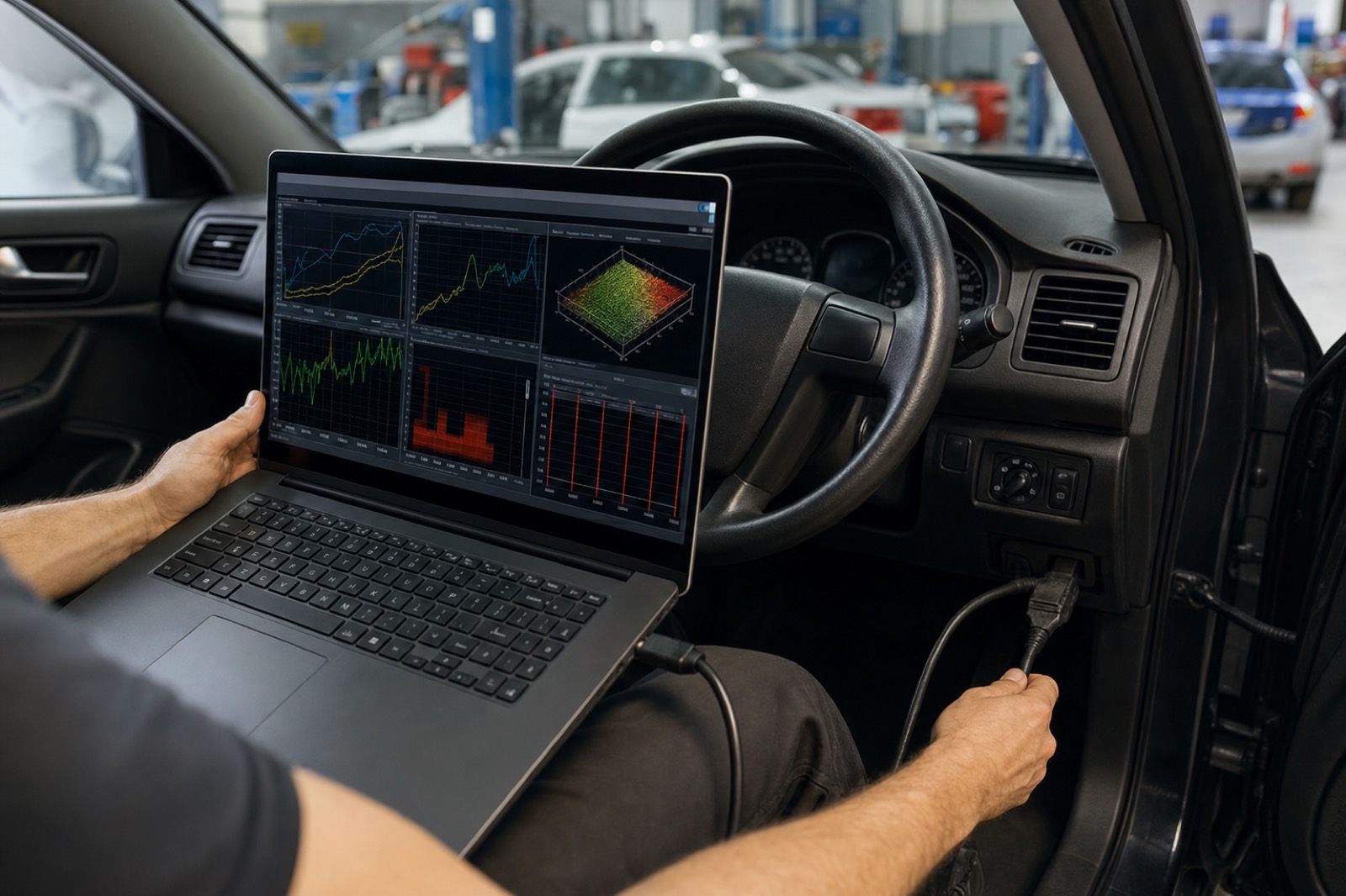 Počítačová diagnostika vozidla v autoservisu AUTOMACHA