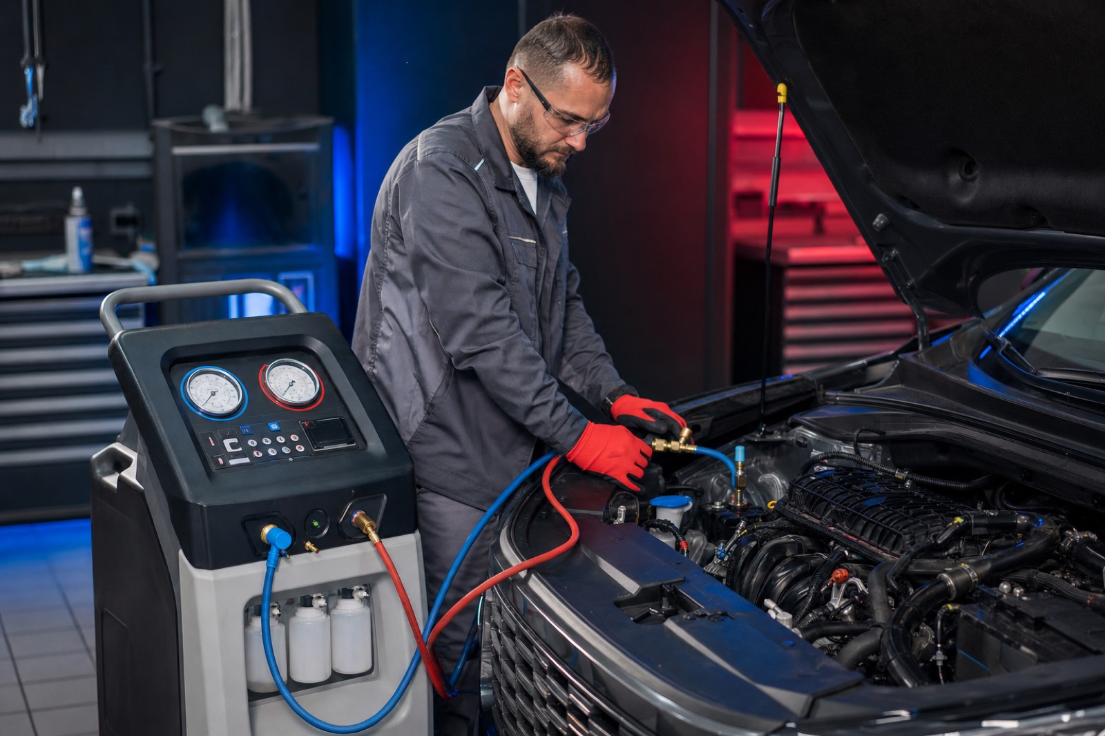 Servis a plnění klimatizace automobilu